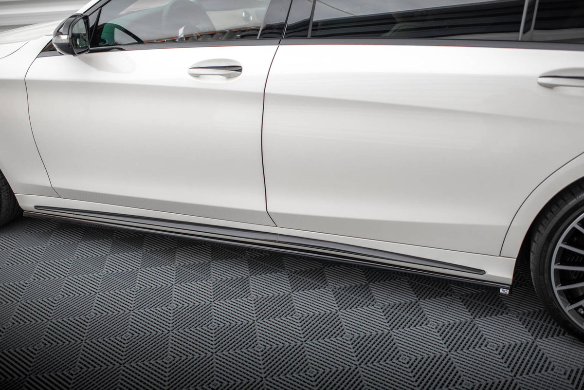 Street+ Seitenschweller Leisten passend für Mercedes-Benz S Lang AMG-Line W222  schwarz Hochglanz – Ansicht 4