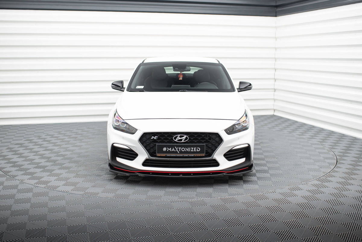 Street+ Spoilerlippe Front Ansatz V.4 passend für Hyundai I30 N Mk3 Hatchback/ Fastback schwarz Hochglanz – Ansicht 1