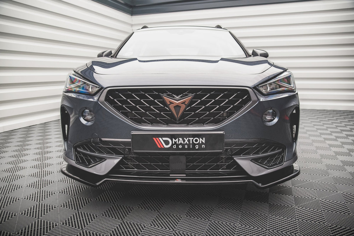 Street+ Spoilerlippe Front Ansatz V.3 passend für Cupra Formentor schwarz Hochglanz – Ansicht 1