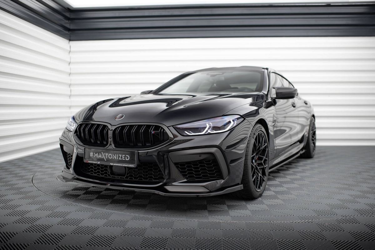 Street+ Spoilerlippe Front Ansatz V.2 passend für BMW M8  Gran Coupe F93 / Coupe F92 schwarz Hochglanz – Ansicht 3