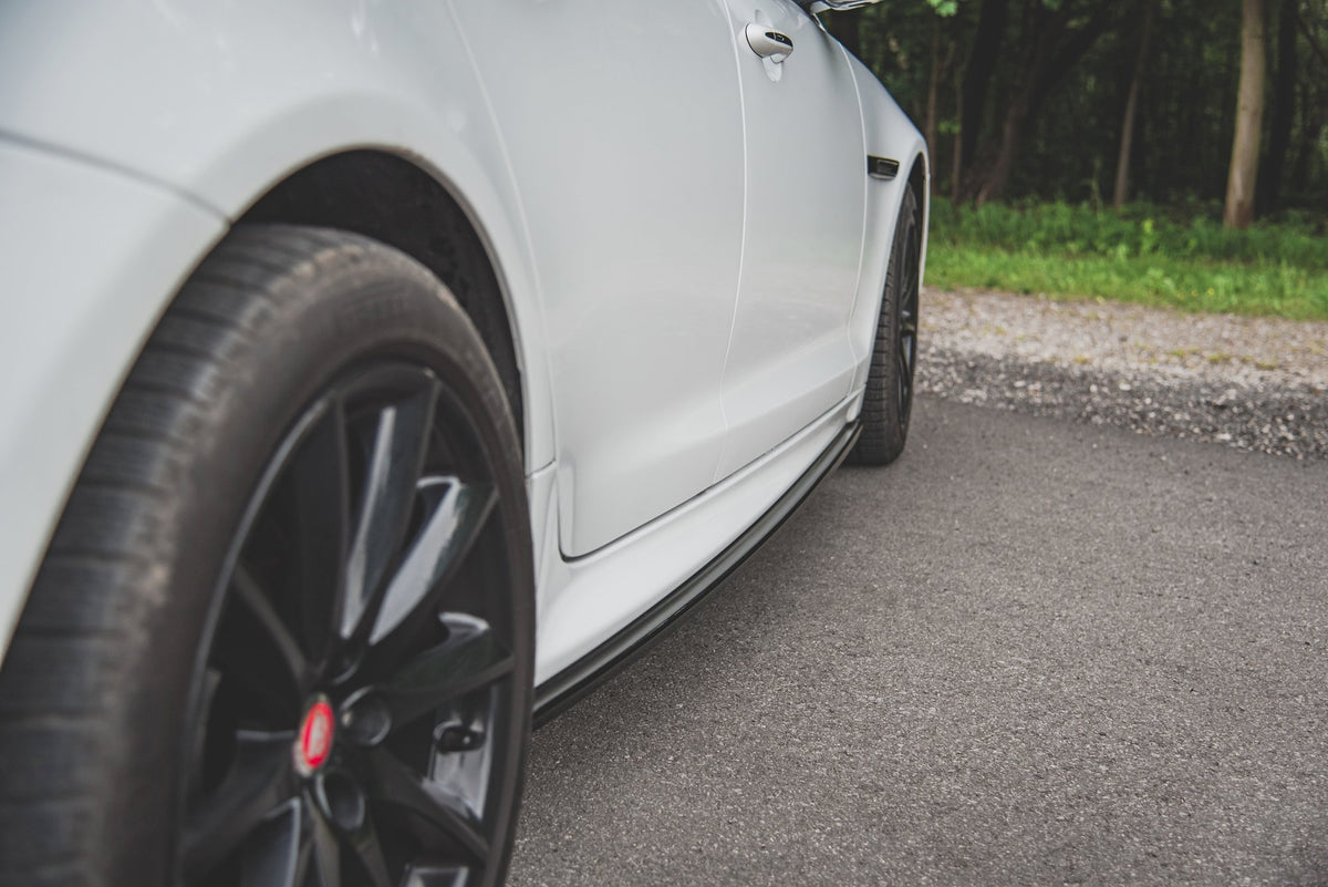 Street+ Seitenschweller Leisten passend für Jaguar XJ R-Sport X351 Facelift schwarz Hochglanz – Ansicht 6