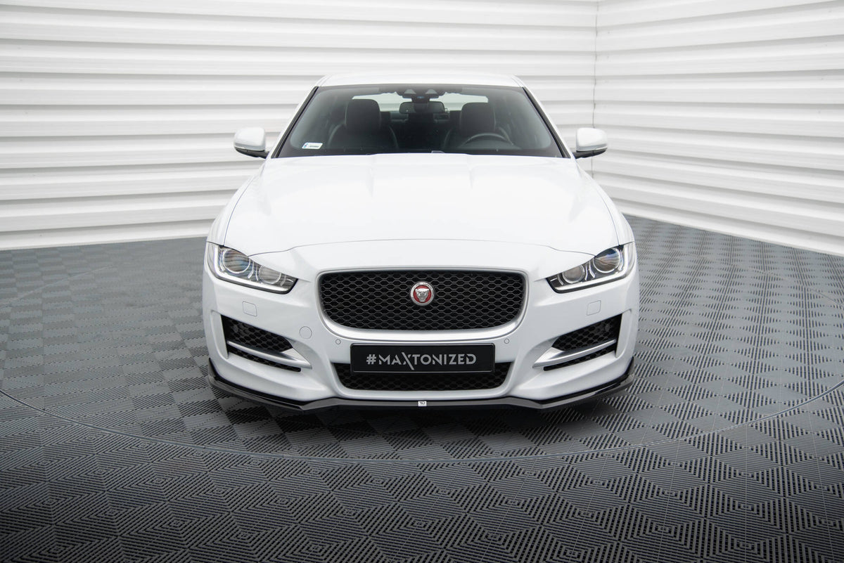 Street+ Spoilerlippe Front Ansatz V.1 passend für Jaguar XE R-Sport X760 schwarz Hochglanz – Ansicht 1