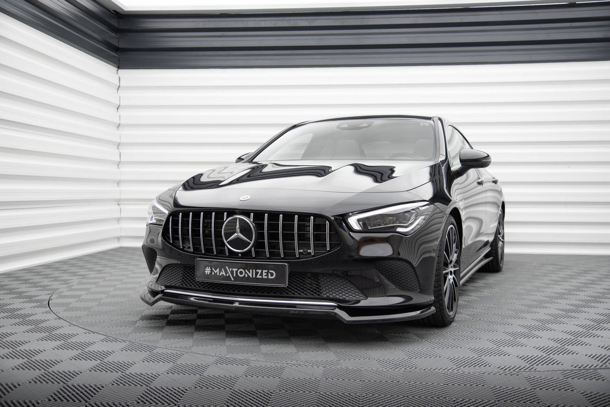 Street+ Spoilerlippe Front Ansatz V.1 passend für Mercedes-Benz CLA C118 schwarz Hochglanz – Ansicht 3