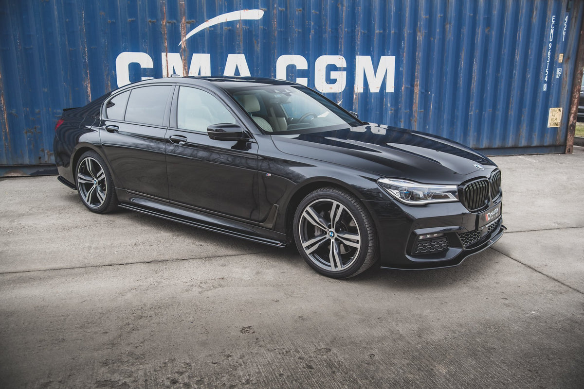 Street+ Seitenschweller Leisten passend für BMW 7 M-Paket G11  schwarz Hochglanz – Ansicht 1