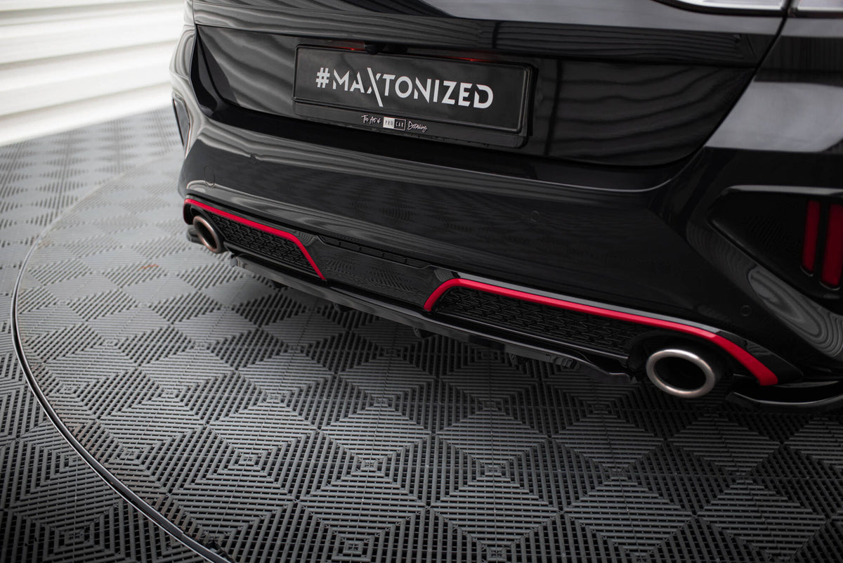 Street+ Mittlerer Diffusor RACE passend für Kia Ceed GT Mk3 Facelift schwarz Hochglanz – Ansicht 1