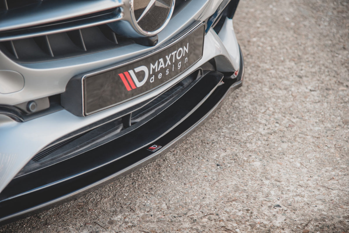 Street+ Spoilerlippe Front Ansatz V.2 passend für Mercedes-Benz E63 AMG Kombi/Limousine S213/W213 schwarz Hochglanz – Ansicht 4