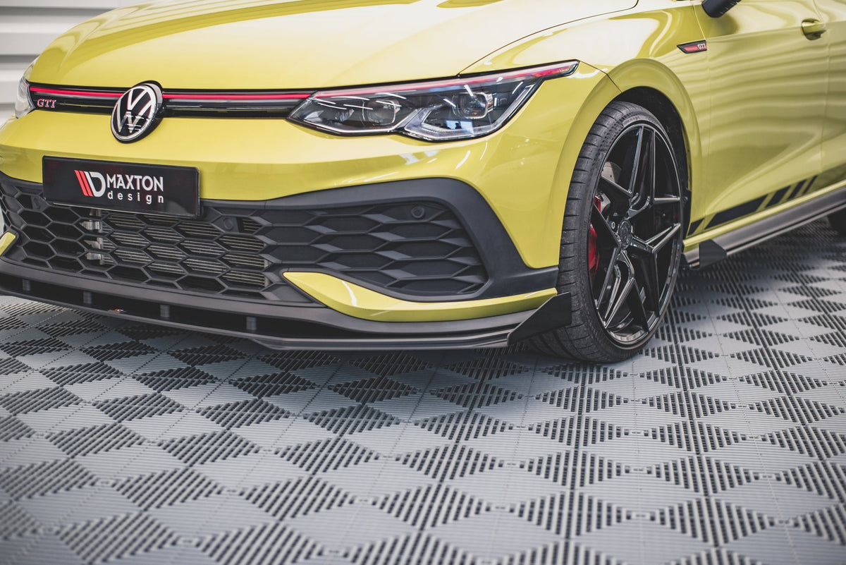 Street Pro Street+ Spoilerlippe Front Ansatz passend für + Flaps passend für VW Golf GTI Clubsport Mk8 schwarz Hochglanz – Ansicht 3