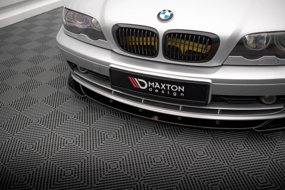 Street+ Spoilerlippe Front Ansatz V.1 passend für BMW 3er Coupe E46 schwarz Hochglanz – Ansicht 3