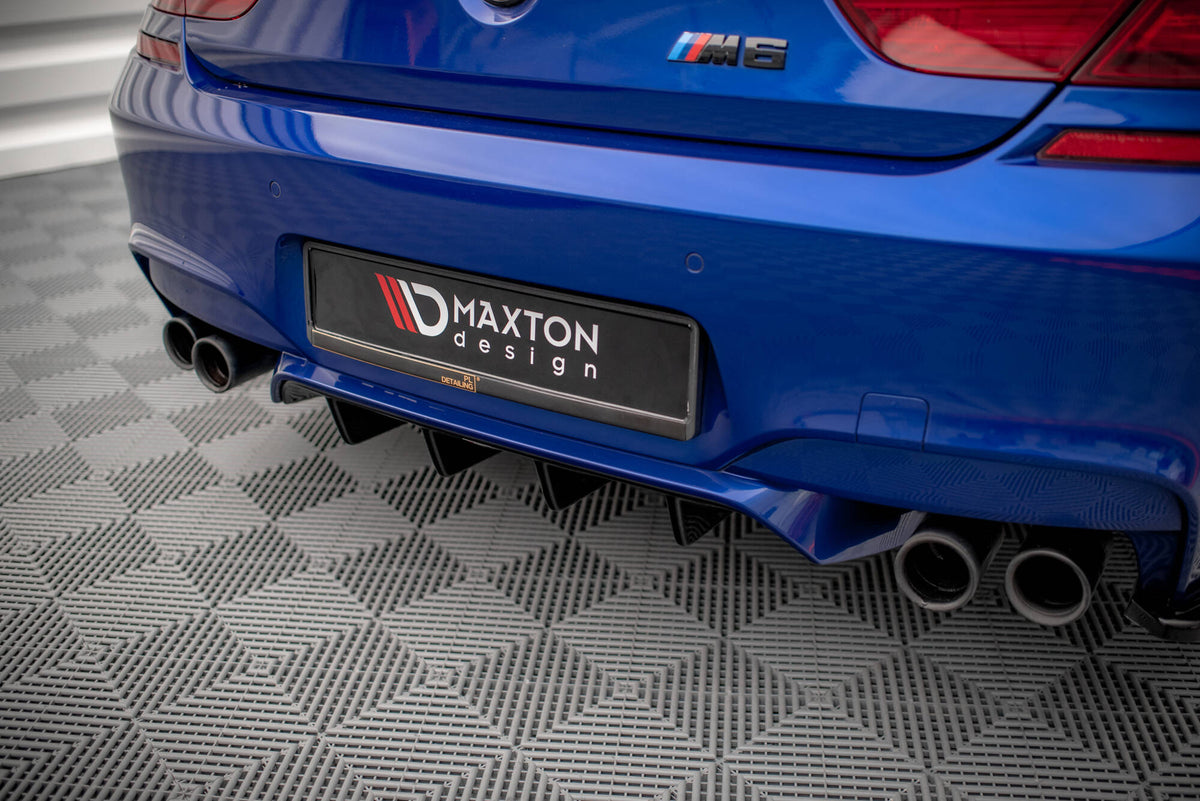 Diffusor Heck Ansatz passend für BMW M6 Gran Coupe / Coupe / Cabriolet F06 / F13 / F12 schwarz Hochglanz – Ansicht 4