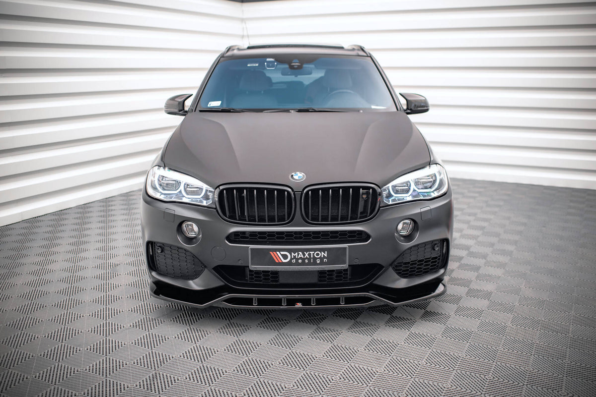 Street+ Spoilerlippe Front Ansatz V.2 passend für BMW X5 M-Paket F15 schwarz Hochglanz – Ansicht 1
