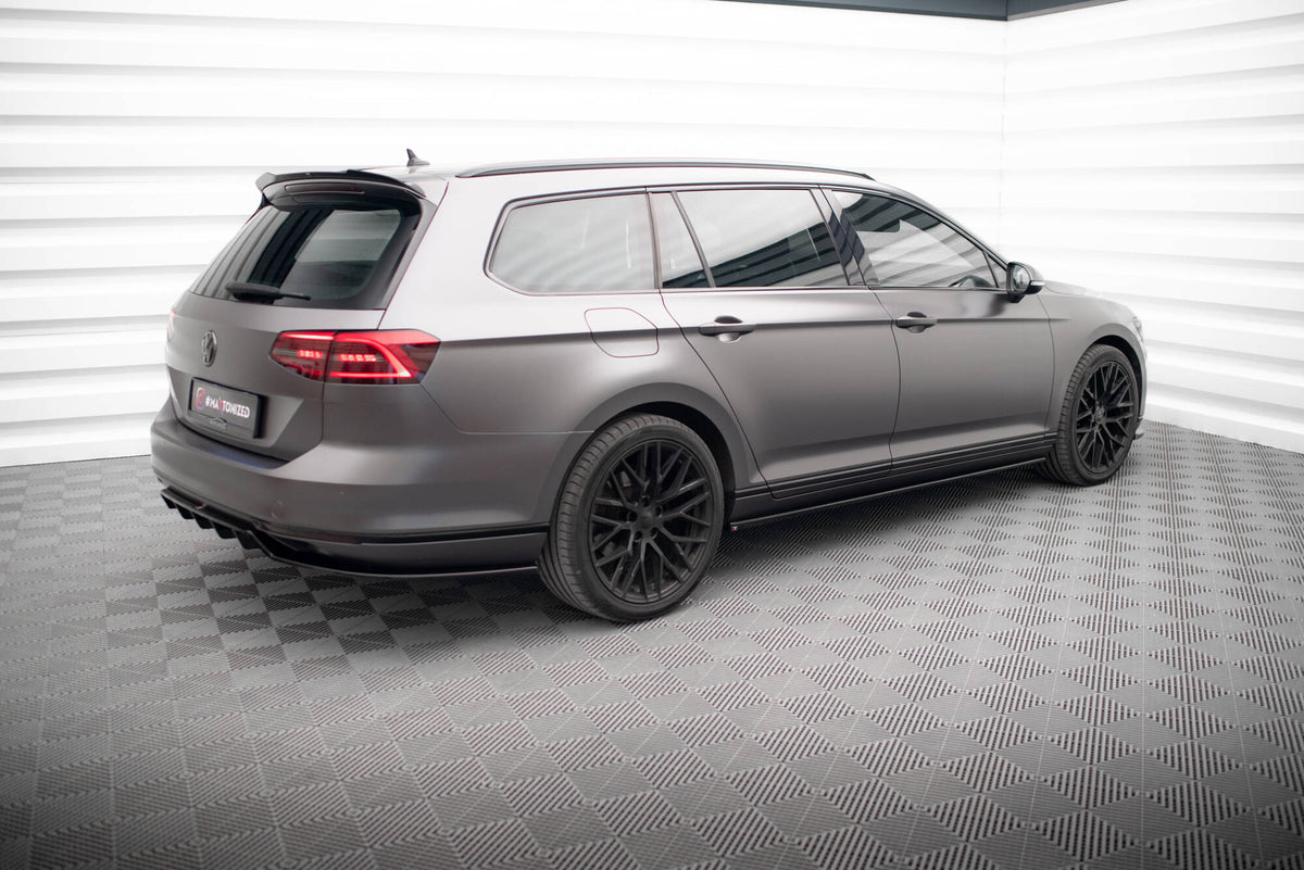 Street+ Mittlerer Diffusor RACE passend für VW Passat Limousine / Variant B8 schwarz Hochglanz – Ansicht 4