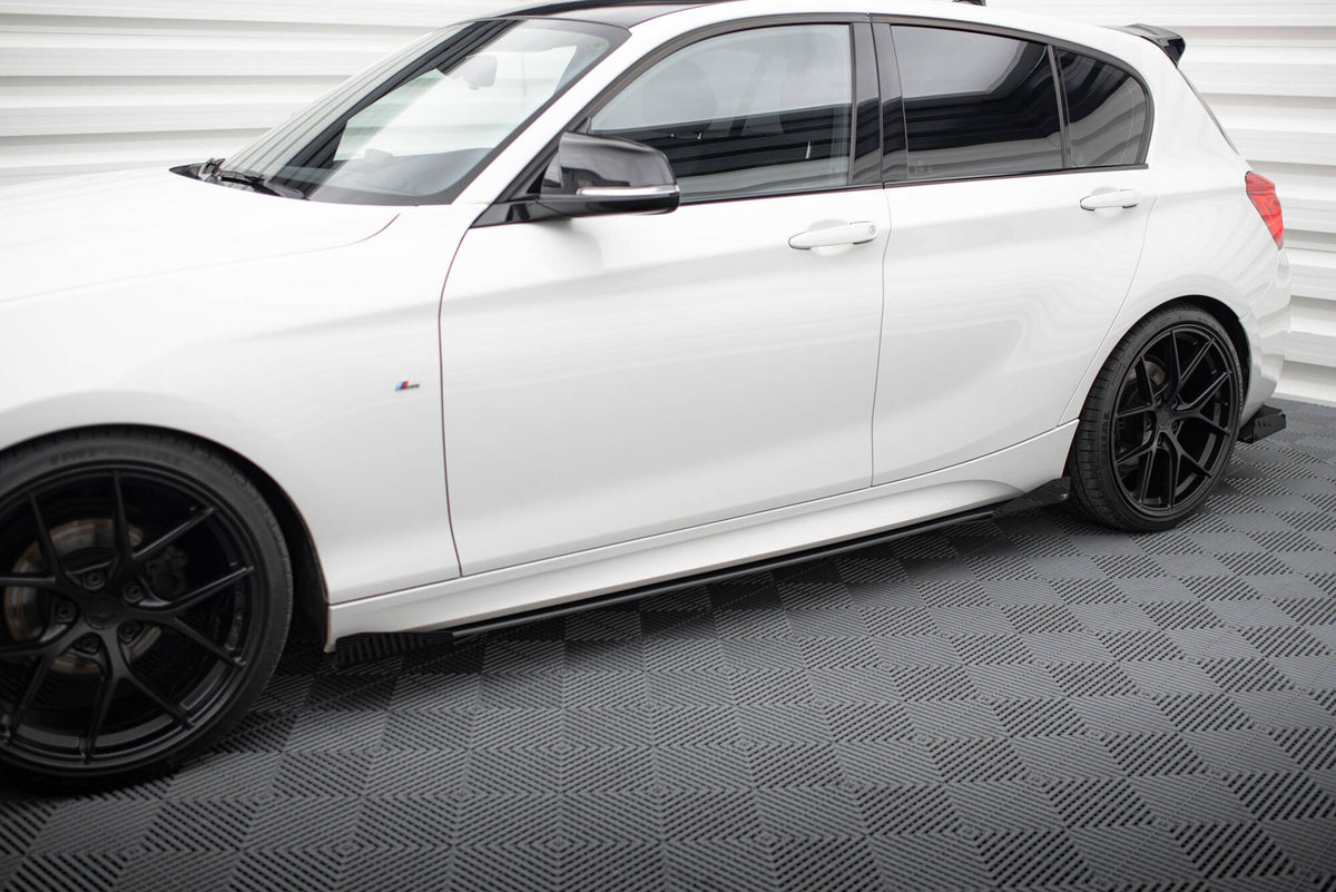 Seitenschweller Flaps passend für BMW 1er F20 M135i / M140i / M-Paket schwarz Hochglanz – Ansicht 3