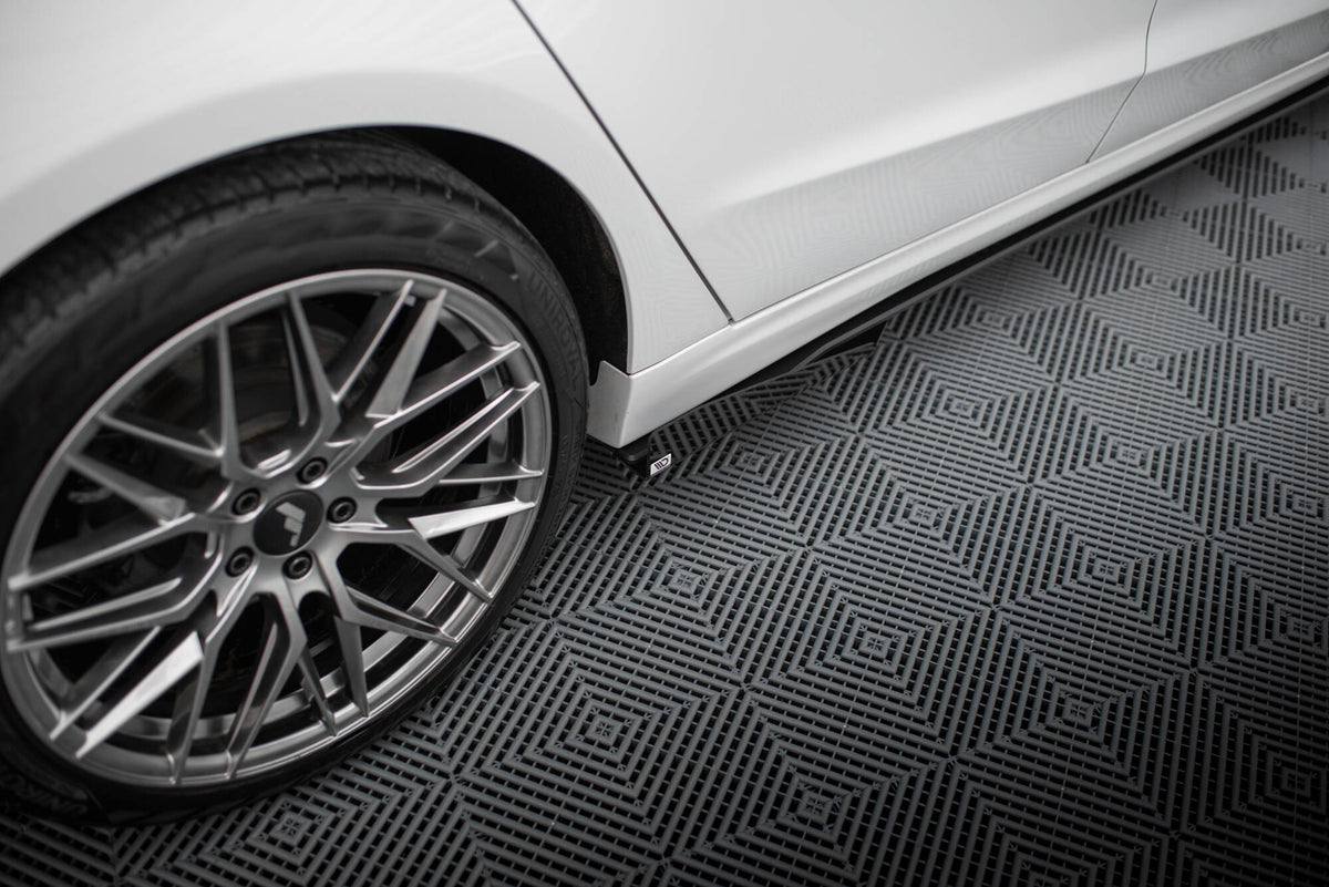 Seitenschweller Flaps passend für Ford Mondeo Sport Mk5 Facelift / Fusion Sport Mk2 Facelift schwarz Hochglanz – Ansicht 4