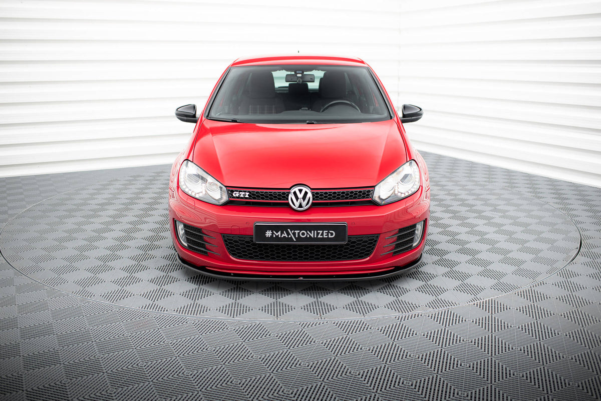 Street+ Spoilerlippe Front Ansatz passend für VER.2 VW GOLF 6 GTI schwarz Hochglanz – Ansicht 1