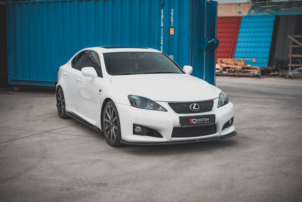 Street+ Spoilerlippe Front Ansatz V.1 passend für Lexus IS F Mk2 schwarz Hochglanz – Ansicht 6