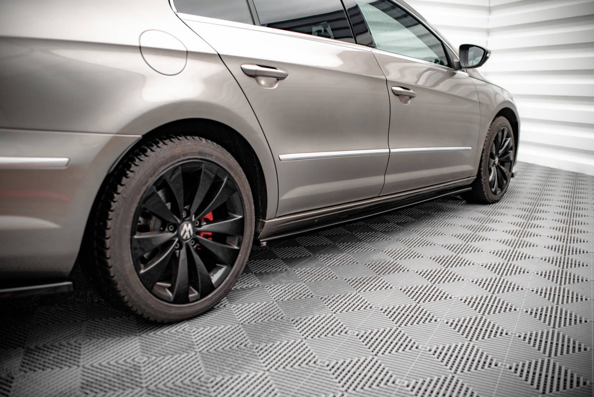 Street+ Seitenschweller Leisten V.2 passend für VW Passat CC schwarz Hochglanz – Ansicht 1