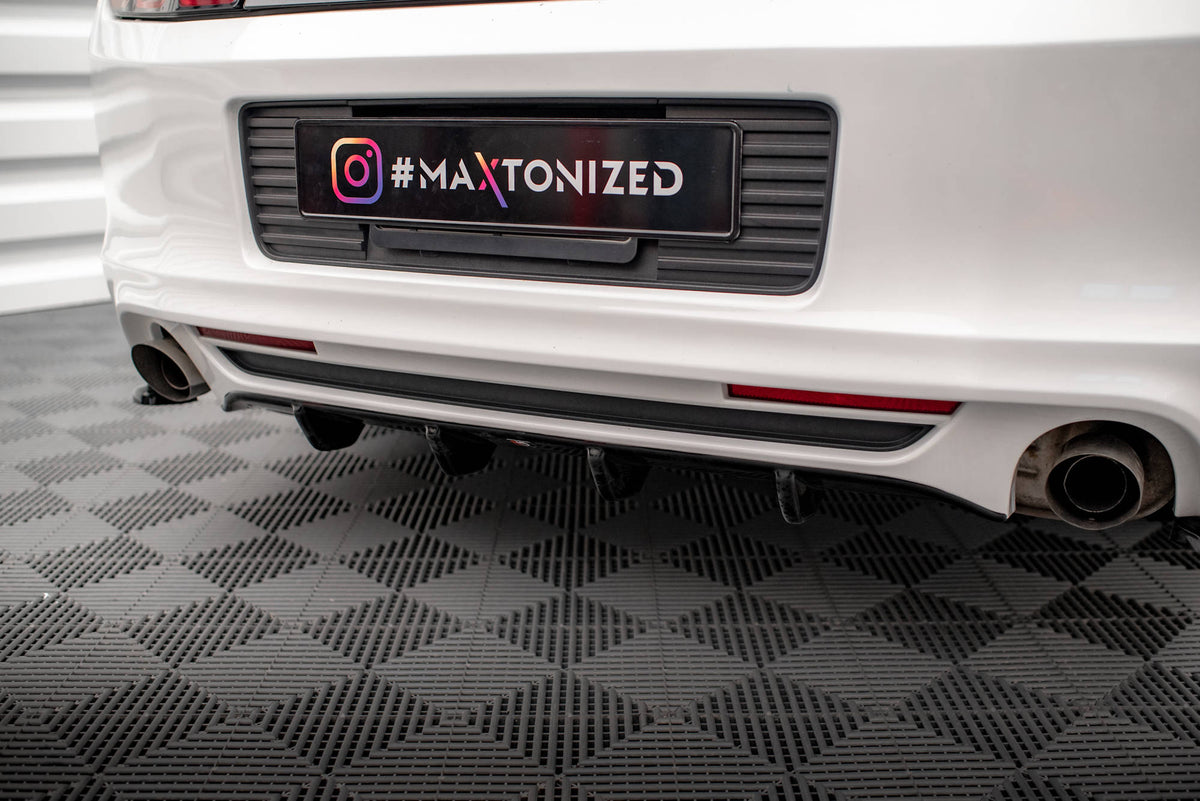 Diffusor Heck Ansatz passend für Ford Mustang Mk5 Facelift schwarz Hochglanz – Ansicht 3