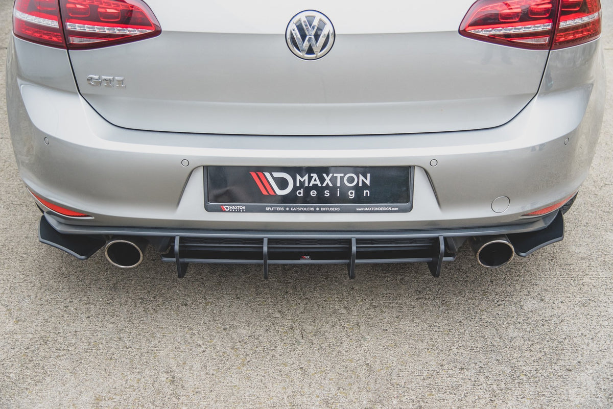 Street Pro Heck Ansatz Flaps Diffusor passend für L + R V.2 VW Golf 7 GTI – Ansicht 1