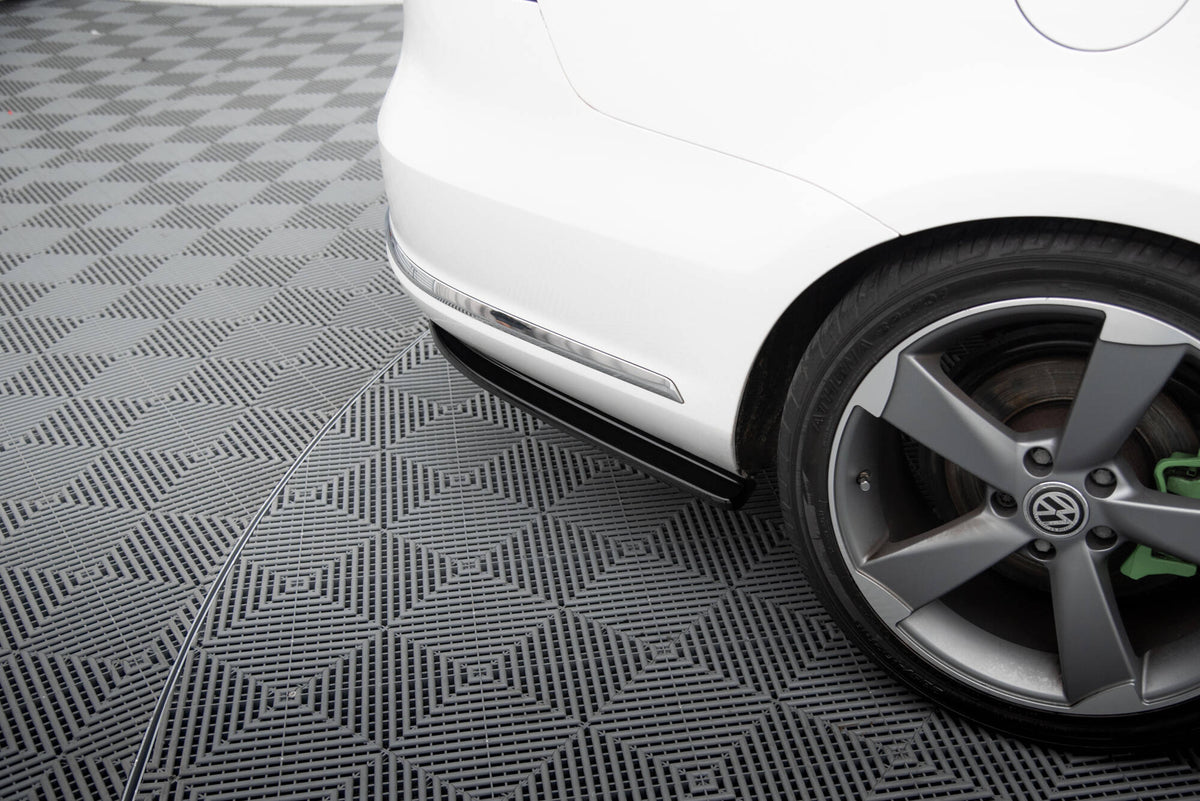 Heck Ansatz Flaps Diffusor passend für VW Passat Variant B7 schwarz Hochglanz – Ansicht 3