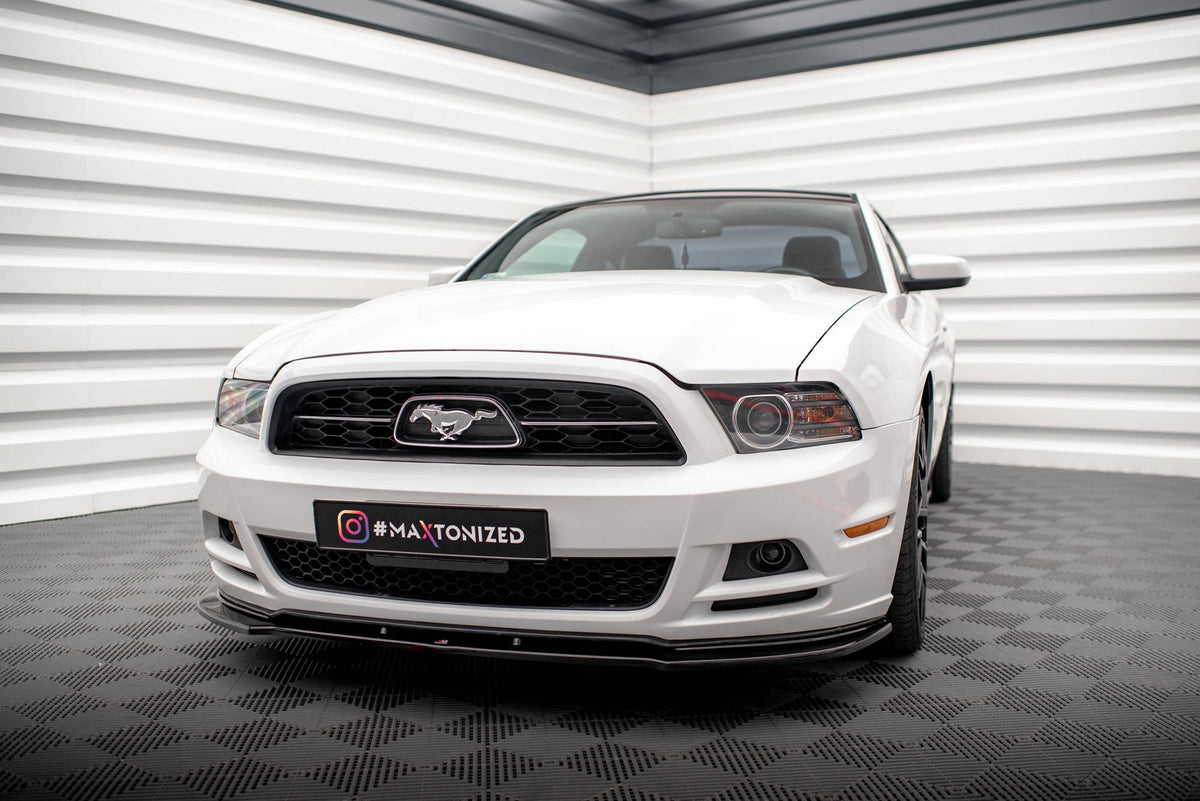 Street+ Spoilerlippe Front Ansatz passend für Ford Mustang Mk5 Facelift schwarz Hochglanz – Ansicht 4