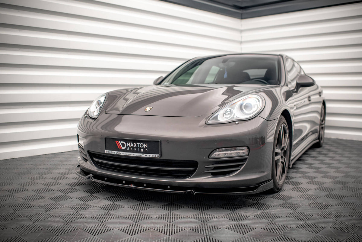 Street+ Spoilerlippe Front Ansatz V.2 passend für Porsche Panamera / Panamera Diesel 970 schwarz Hochglanz – Ansicht 3