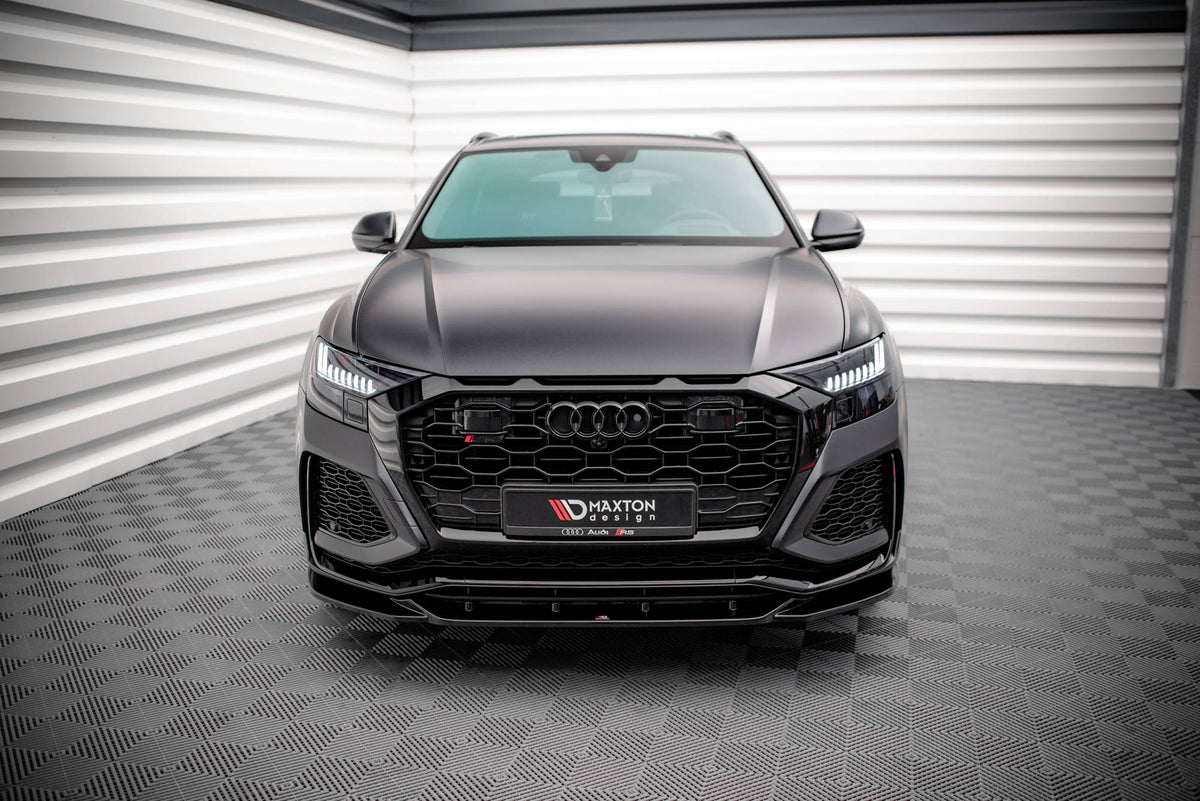 Street+ Spoilerlippe Front Ansatz V.2 passend für Audi RSQ8 Mk1 schwarz Hochglanz – Ansicht 4