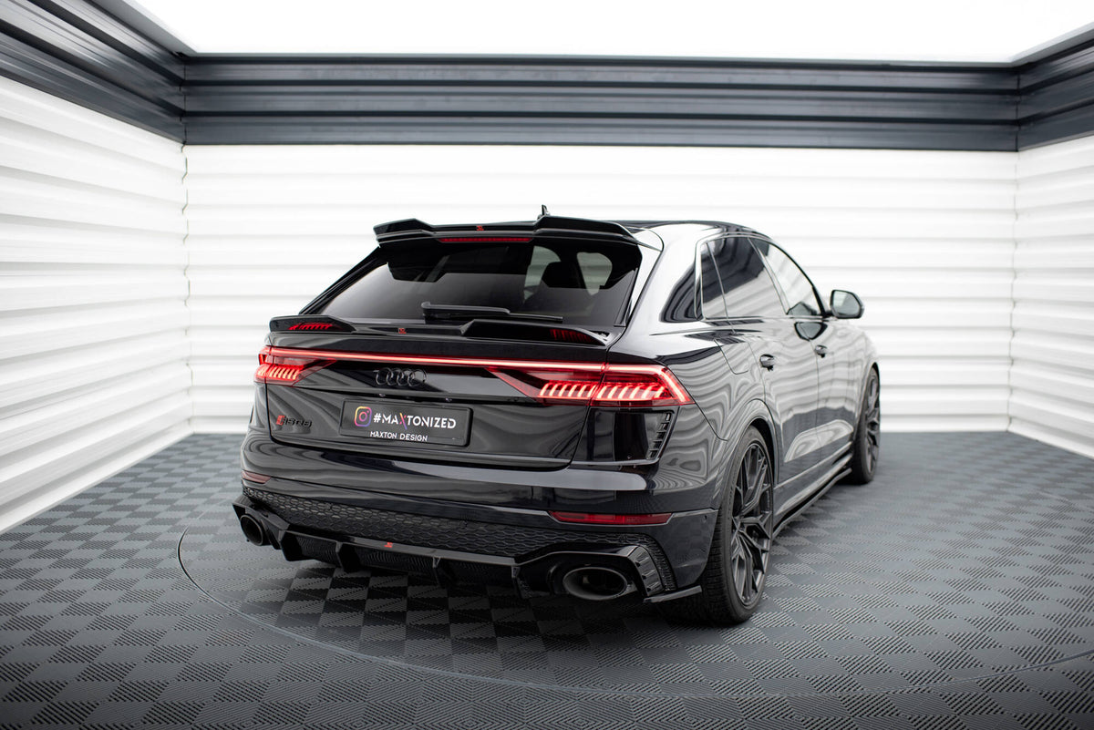 Höher Heckspoiler Lippe 3D Audi RSQ8 Mk1 Facelift schwarz Hochglanz – Ansicht 1