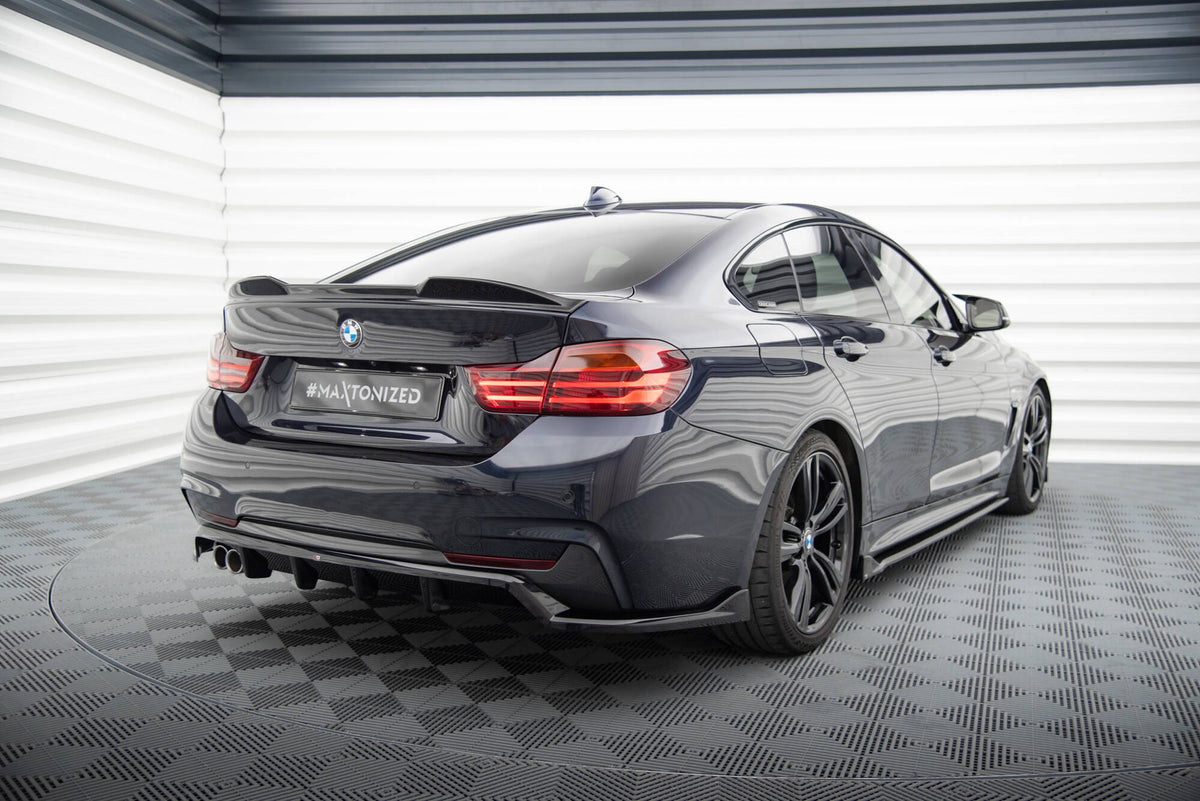 Street+ Mittlerer Diffusor RACE passend für BMW 4er Coupe / Gran Coupe / Cabrio M-Paket F32 / F36 / F33 schwarz Hochglanz – Ansicht 1