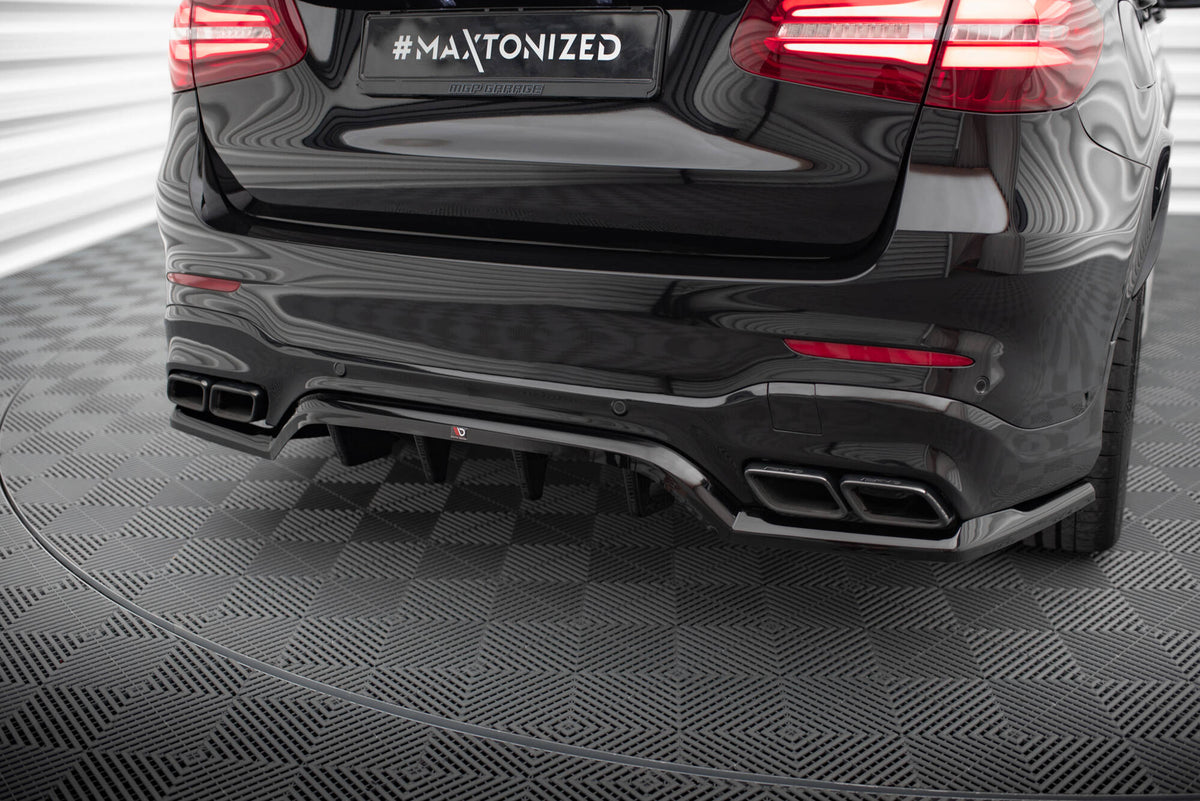 Street+ Mittlerer Diffusor RACE passend für V.1 Mercedes-AMG GLC 63 SUV X253 schwarz Hochglanz – Ansicht 3