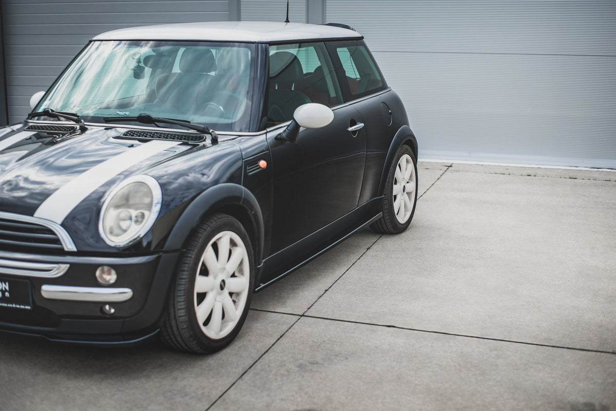 Street+ Seitenschweller Leisten passend für Mini Cooper / One R50 schwarz Hochglanz – Ansicht 4