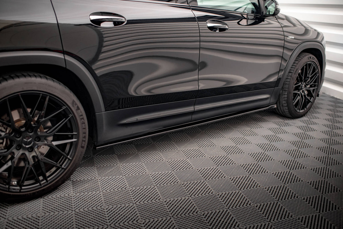 Street+ Seitenschweller Leisten passend für Mercedes-AMG GLB 35 / AMG-Line X247 schwarz Hochglanz – Ansicht 1