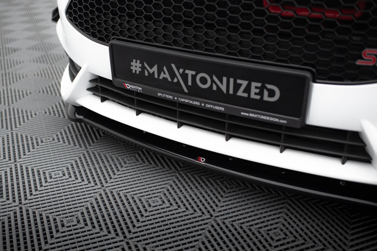 Street+ Spoilerlippe Front Ansatz passend für (Cupra) Ford Fiesta ST Mk7 FL schwarz Hochglanz – Ansicht 4