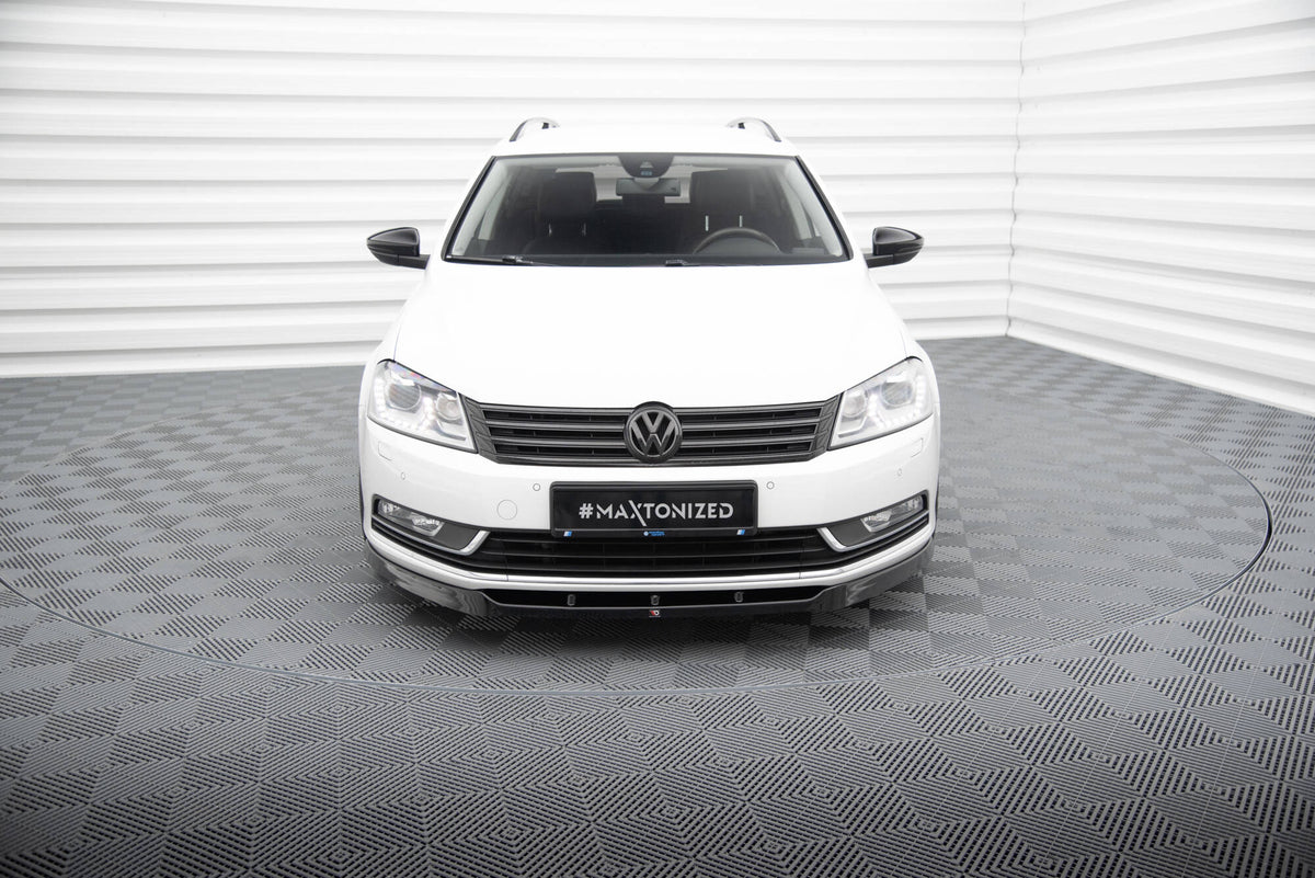 Street+ Spoilerlippe Front Ansatz V.1 passend für VW Passat B7 schwarz Hochglanz – Ansicht 1
