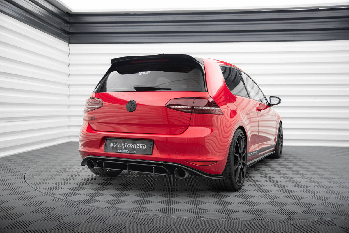 Diffusor Heck Ansatz passend für Heckschürze passend für VW GOLF 7 GTI CLUBSPORT – Ansicht 1