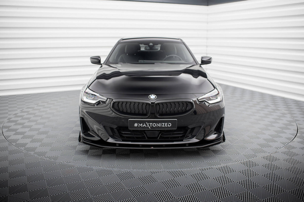 Street Pro Street+ Spoilerlippe Front Ansatz + Flaps passend für BMW 2 Coupe G42 schwarz Hochglanz – Ansicht 3