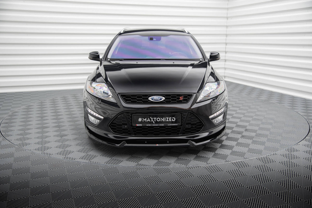 Street+ Spoilerlippe Front Ansatz V.2 passend für Ford Mondeo ST-Line Kombi Mk4 Facelift schwarz Hochglanz – Ansicht 1