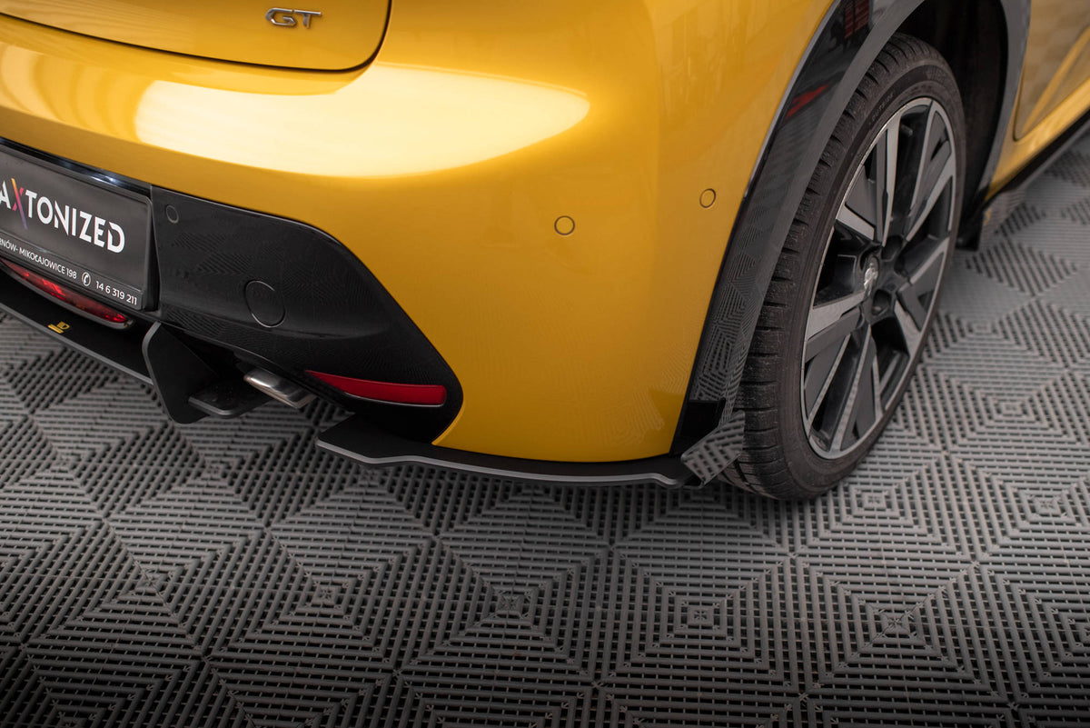 Street Pro Heck Ansatz Flaps Diffusor + Flaps passend für Peugeot 208 GT Mk2 schwarz Hochglanz – Ansicht 6