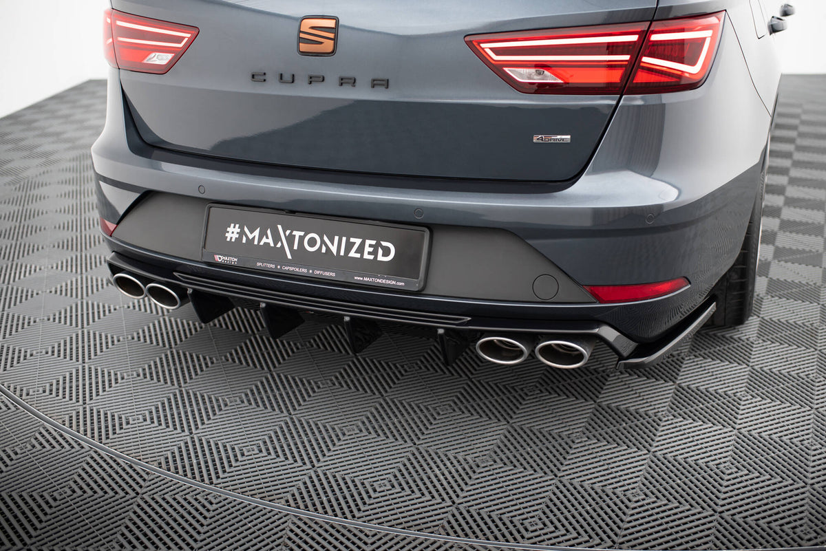 Diffusor Heck Ansatz V.3 passend für Seat Leon Cupra ST Mk3 FL – Ansicht 3