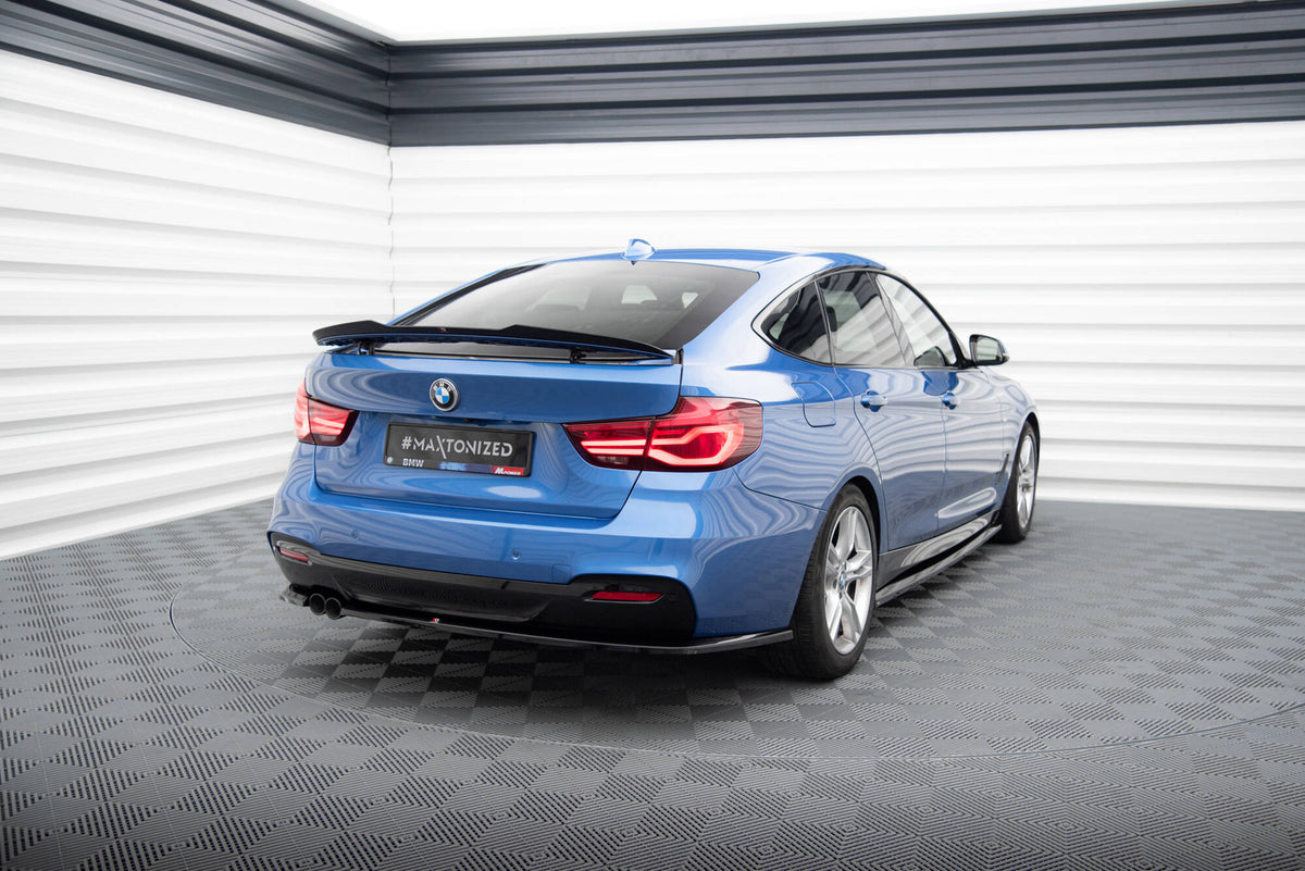 Heck Ansatz Flaps Diffusor V.1 passend für BMW 3er GT M-Paket F34 schwarz Hochglanz – Ansicht 1