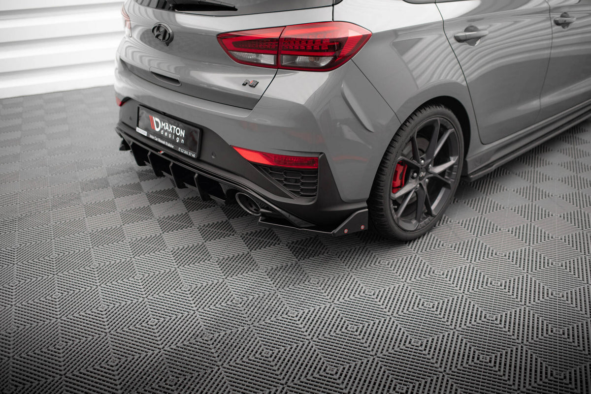Heck Ansatz Flaps Diffusor V.4 + Flaps passend für Hyundai I30 N Hatchback Mk3 Facelift – Ansicht 1