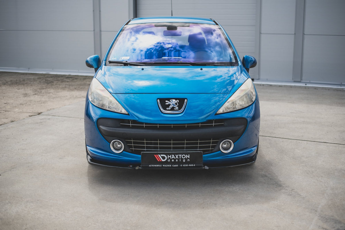 Street+ Spoilerlippe Front Ansatz passend für Peugeot 207 Sport schwarz Hochglanz – Ansicht 1