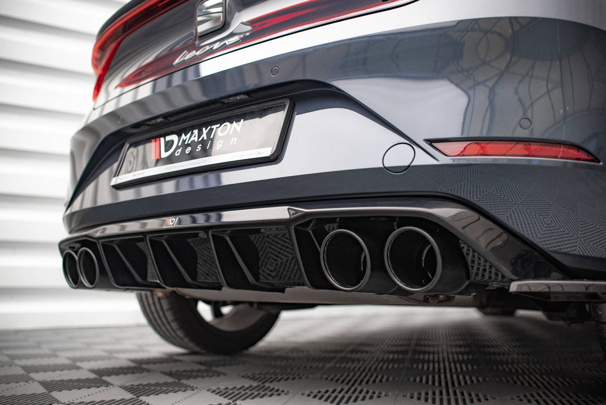 Diffusor Heck Ansatz + Endrohre für Seat Leon FR Hatchback Mk4 – Ansicht 1