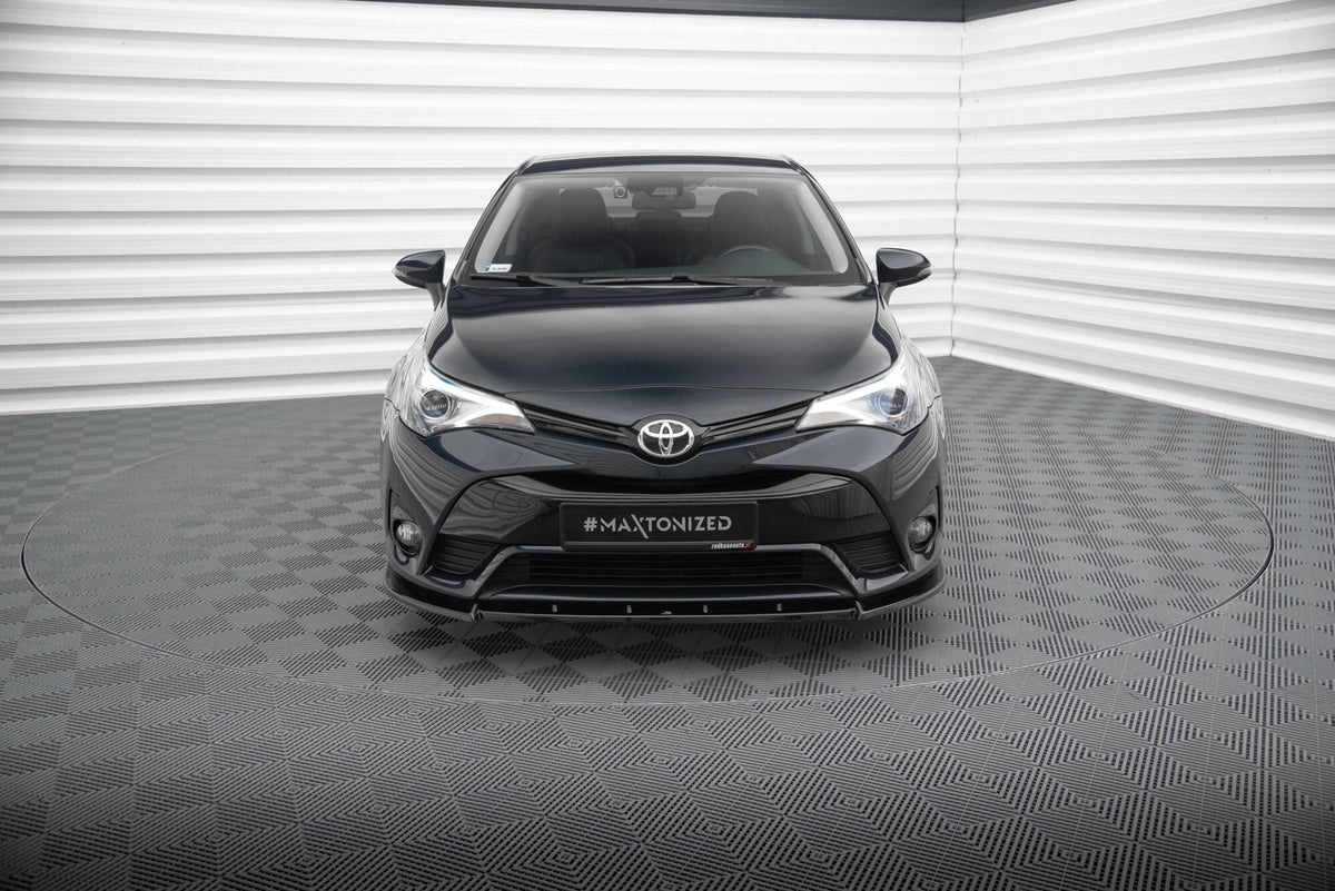 Street+ Spoilerlippe Front Ansatz V.1 passend für Toyota Avensis Mk3 Facelift schwarz Hochglanz – Ansicht 1
