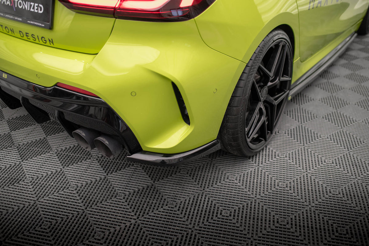 Heck Ansatz Flaps Diffusor V.5 passend für (Für heckansatz v.3) BMW 1er M-Paket /  M135i / 128ti F40 schwarz Hochglanz – Ansicht 4