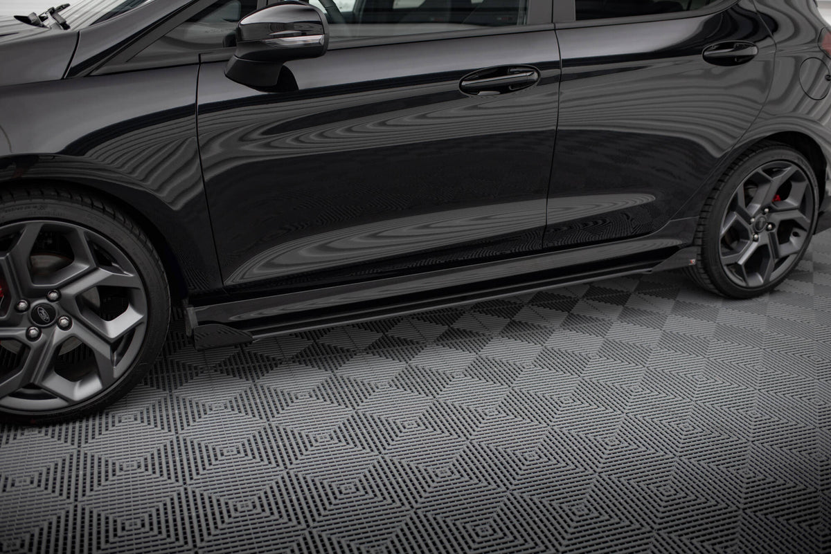 Seitenschweller Flaps passend für Ford Fiesta ST / ST-Line Mk8 schwarz Hochglanz – Ansicht 3