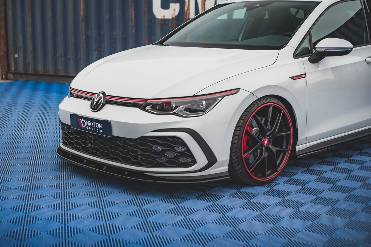 Street+ Spoilerlippe Front Ansatz passend für VW Golf GTI / GTE / GTD / R-Line Mk8 schwarz Hochglanz – Ansicht 6