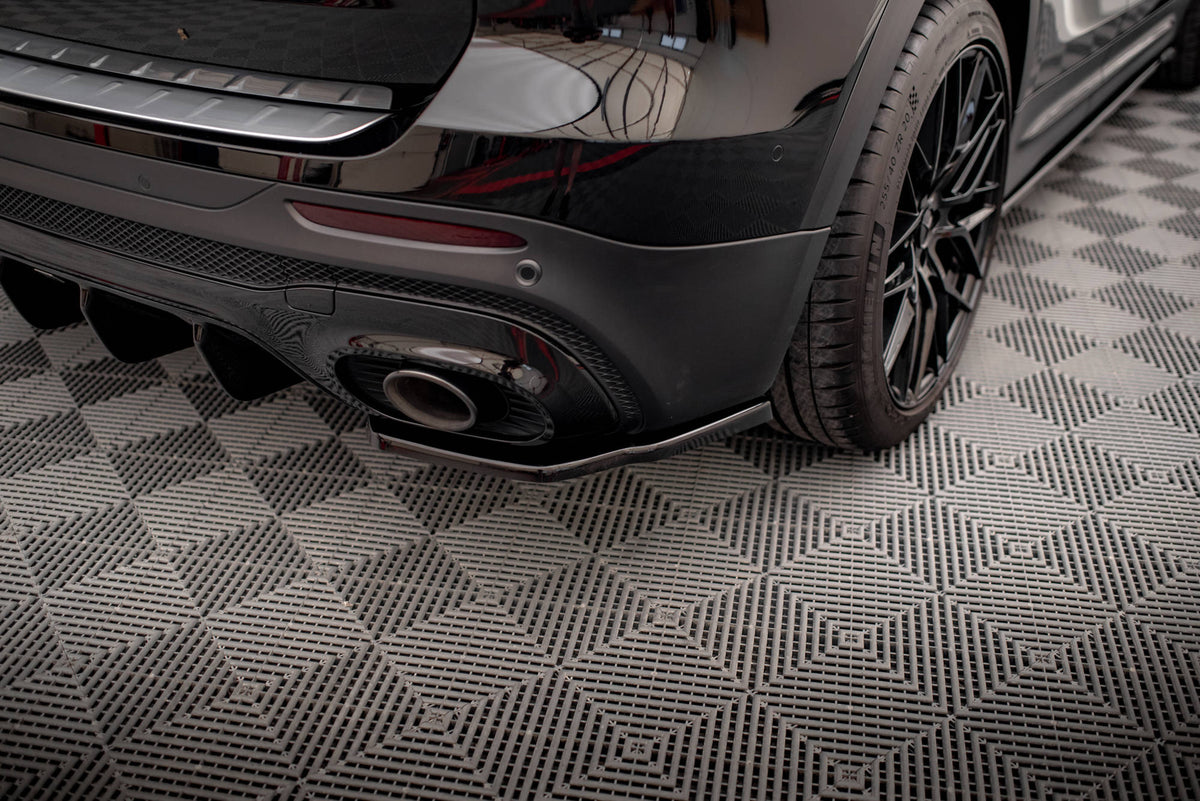 Heck Ansatz Flaps Diffusor passend für Mercedes-AMG GLB 35 / AMG-Line X247 schwarz Hochglanz – Ansicht 1
