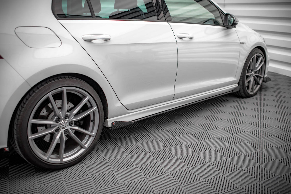 Seitenschweller Flaps passend für VW Golf R Mk7 schwarz Hochglanz – Ansicht 1