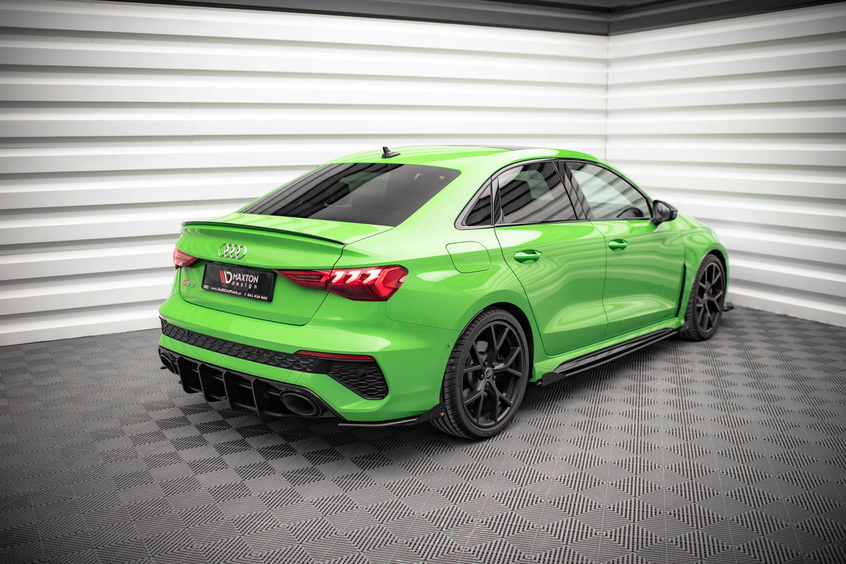 Street Pro Heck Ansatz Flaps Diffusor + Flaps passend für Audi RS3 Limousine 8Y schwarz Hochglanz – Ansicht 3