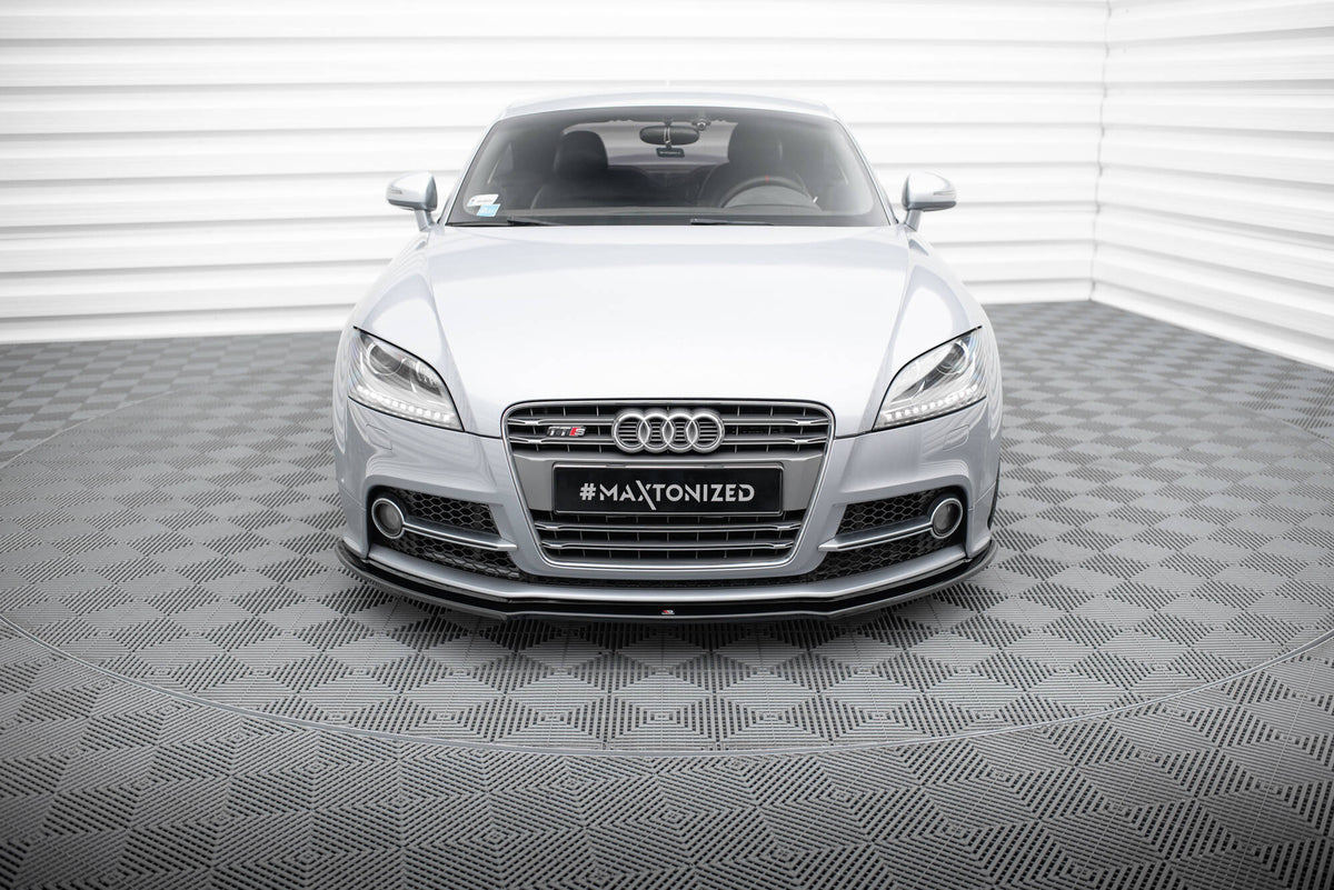 Street+ Spoilerlippe Front Ansatz V.1 passend für Audi TT S / TT S-Line 8J Facelift schwarz Hochglanz – Ansicht 1